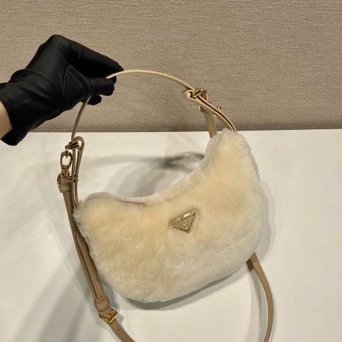 Wool Moon Shoulder Handbag