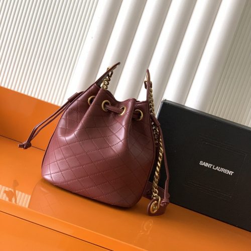 Mini lambskin quilted bucket bag